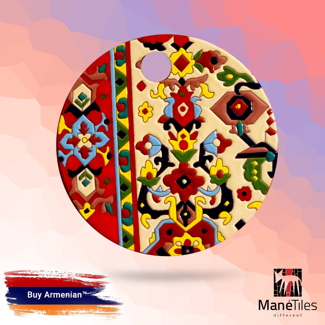 ARMENIAN DECORATIVE CERAMIC CHEESEBOARD