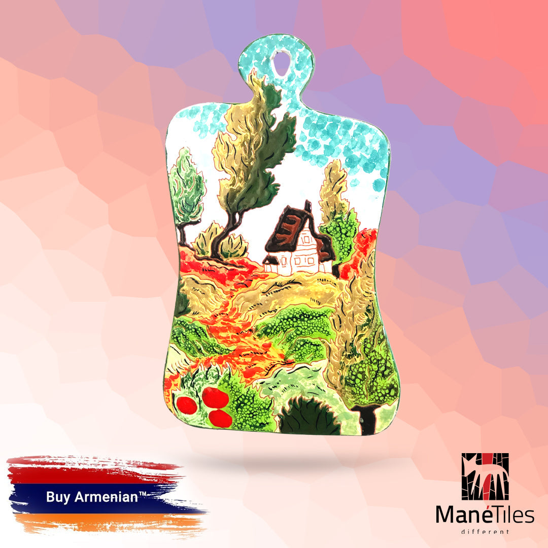 ARMENIAN DECORATIVE CERAMIC CHEESEBOARD