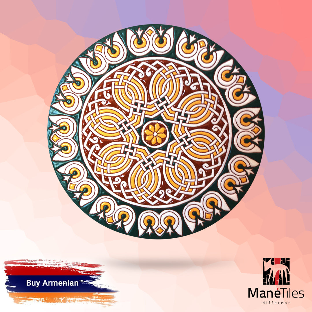 ARMENIAN DECORATIVE CERAMIC CHEESEBOARD