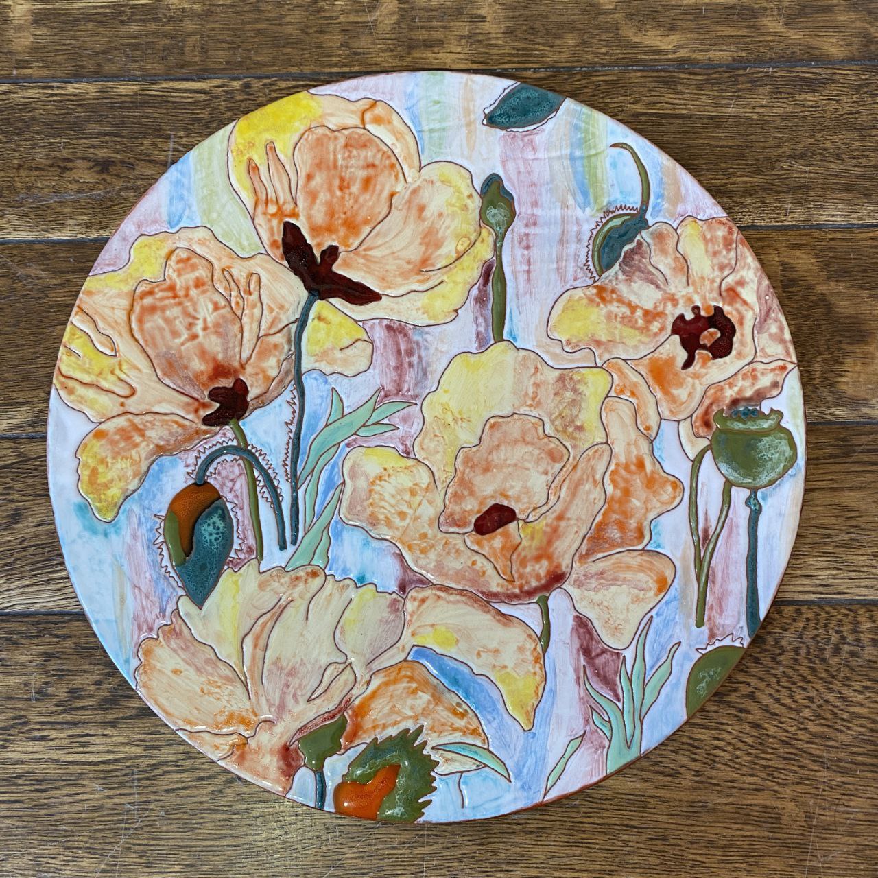 Armenian Decorative Ceramic Cheeseboard