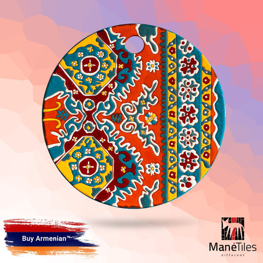 ARMENIAN DECORATIVE CERAMIC CHEESEBOARD