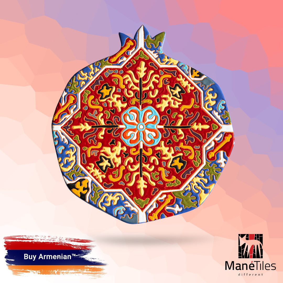 ARMENIAN DECORATIVE CERAMIC CHEESEBOARD