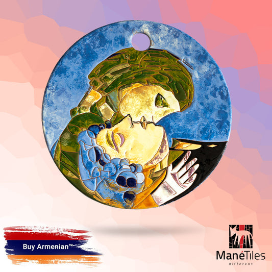 ARMENIAN DECORATIVE CERAMIC CHEESEBOARD