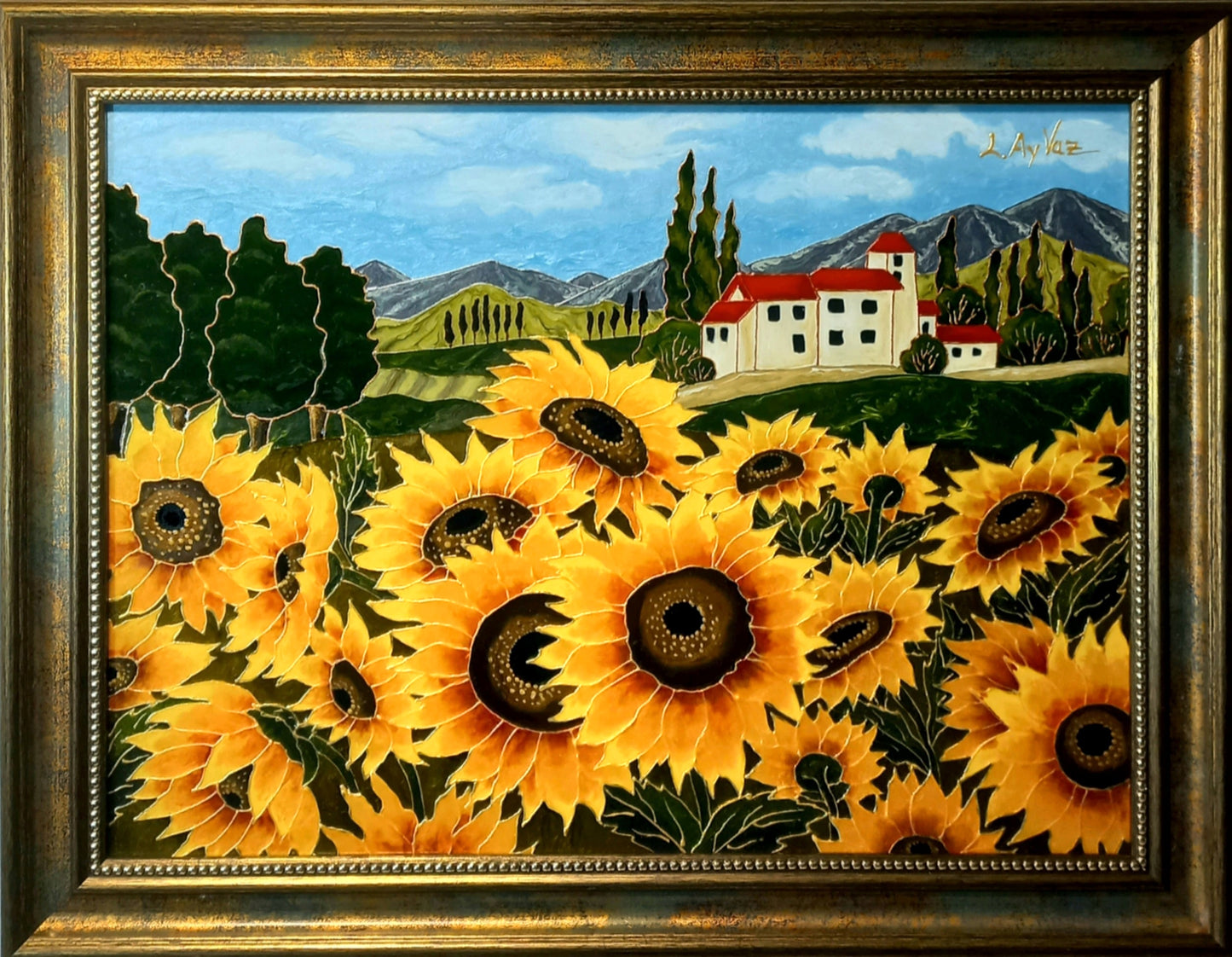 "Landscape With Sunflowers"