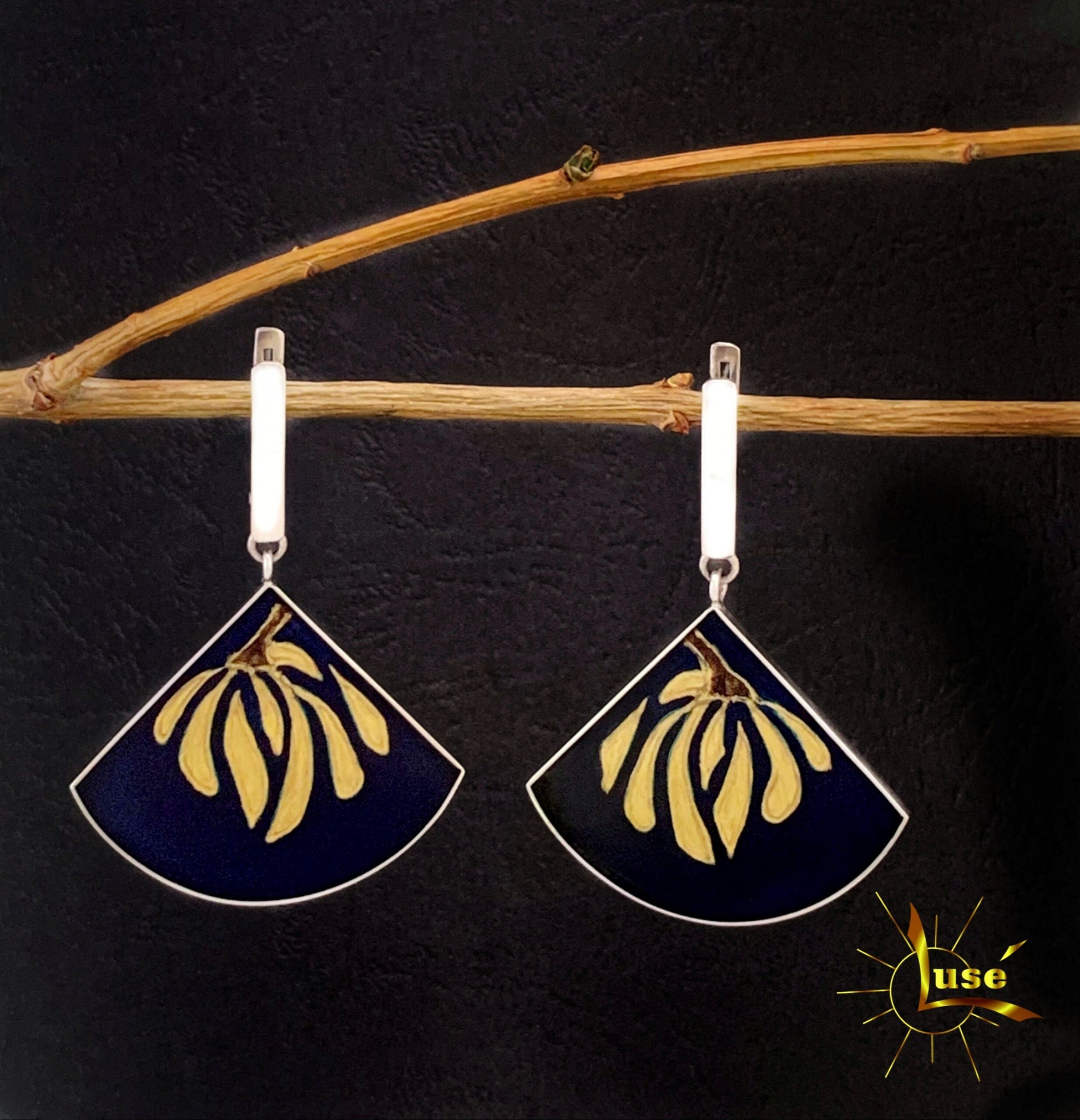 "Chrysanthemums" Silver Earrings