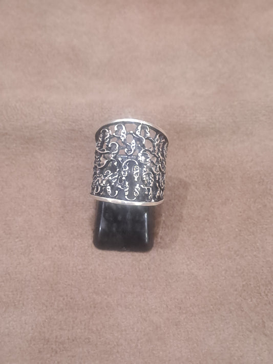 Alphabet Silver Ring