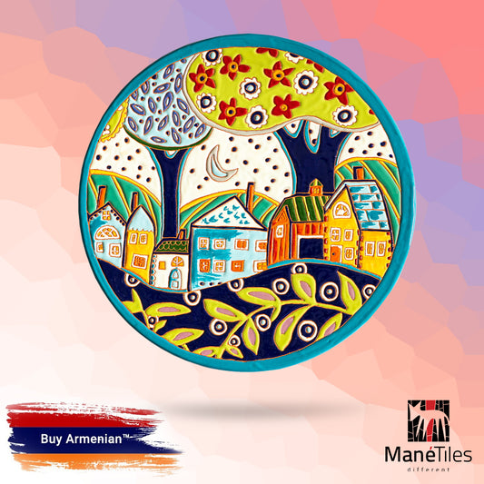 ARMENIAN DECORATIVE CERAMIC CHEESEBOARD