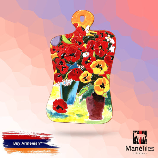 ARMENIAN DECORATIVE CERAMIC CHEESEBOARD