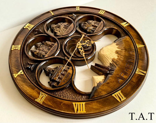 "Ararat" 4 Churches Wall Clock Large