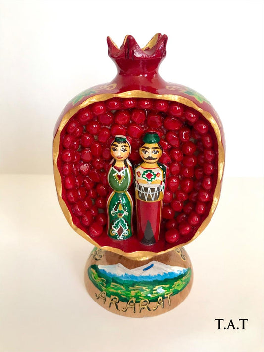 Wooden Pomegranate with Dolls”2”