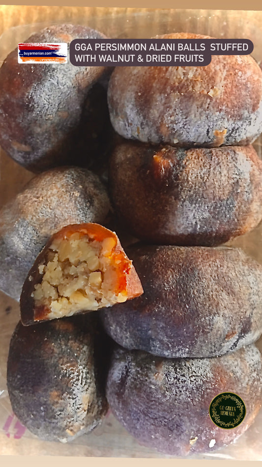 GGA Persimmon Alani Balls filled with walnut & dried fruit mix 1kg no sugar, additives, nor preservatives