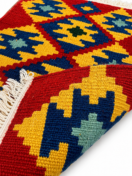 Handmade Armenian Decorative Rug – Traditional Armenian Carpet, 22 x 16 Inches, Handwoven Small Accent Rug, Artisan Home Décor