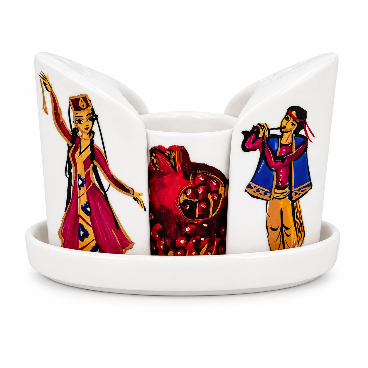 Hand Painted Salt and pepper Set