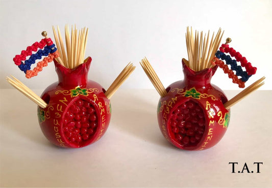 "Pomegranate" Toothpick Jar Set”1”