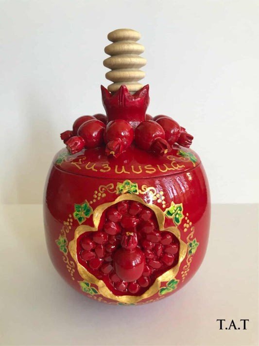 "Pomegranate" Sugar,Honey Jar