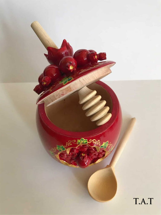 "Pomegranate" Sugar,Honey Jar