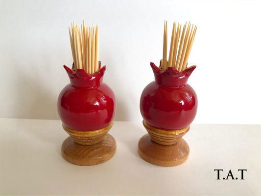 "Pomegranate" Toothpick Holder Set