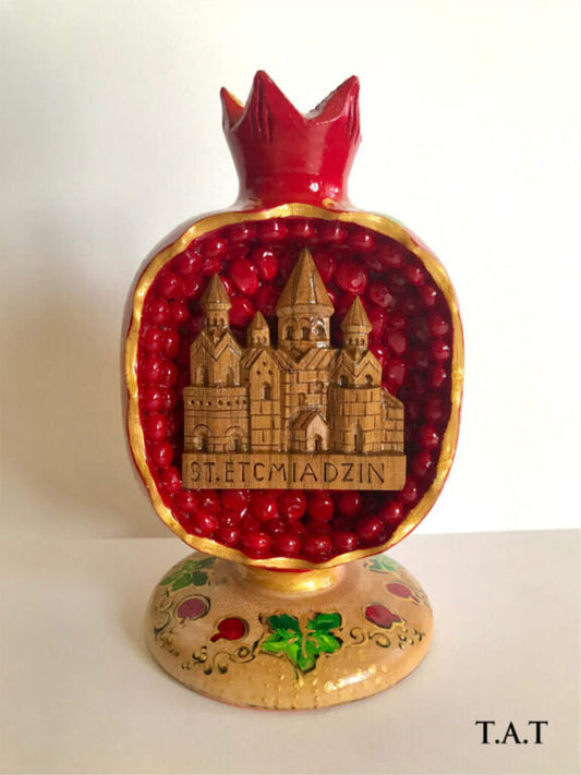 “Church In Pomegranate” Wooden Souvenir