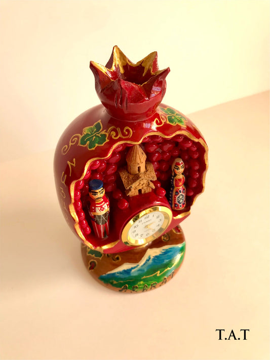 Pomegranate with Clock | Church and Dolls