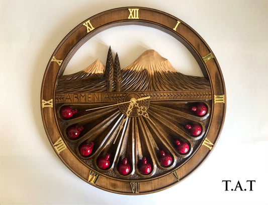 "Ararat"  Wooden Wall Clock Large