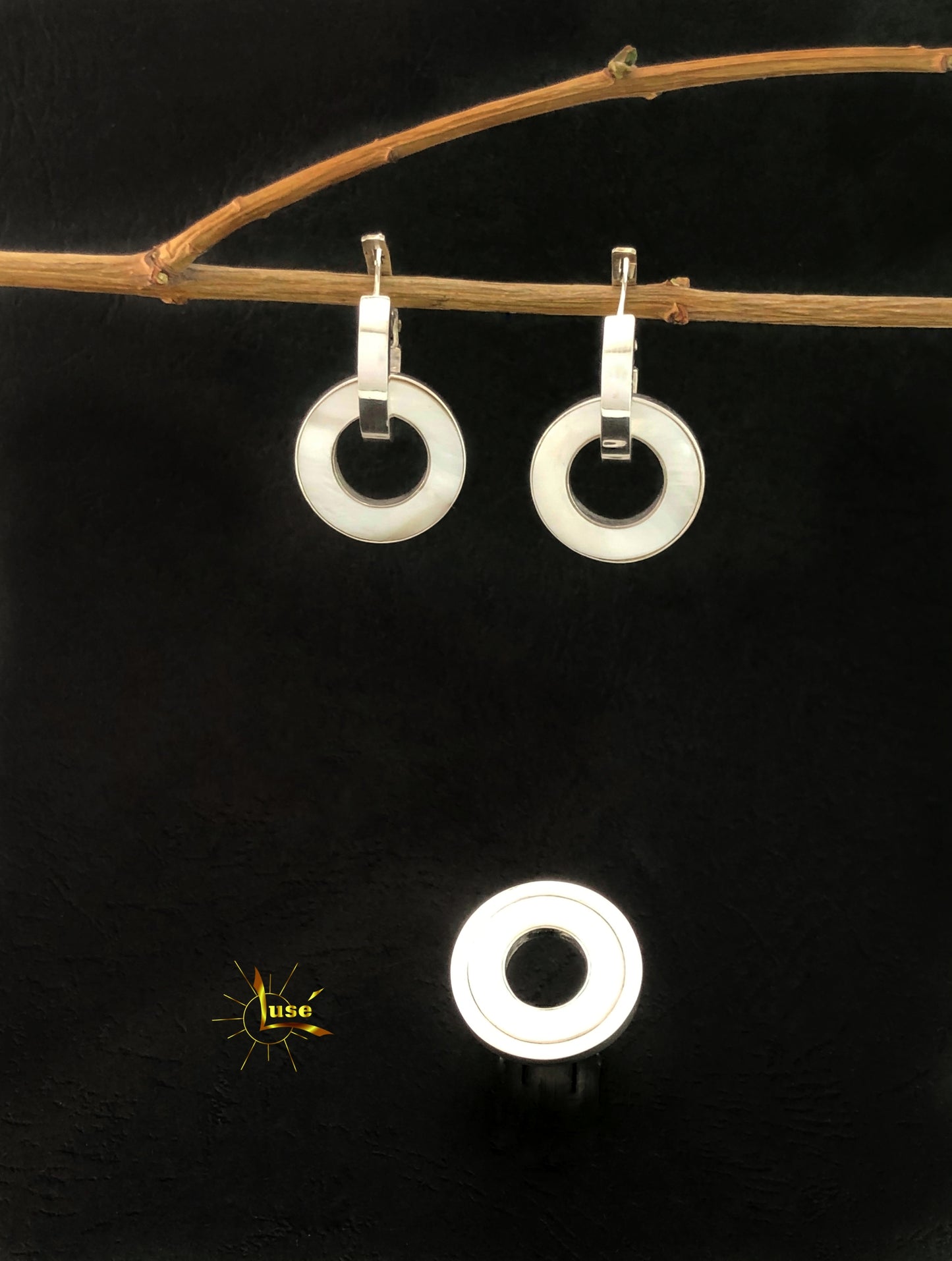 “White Nacre” Silver Jewelry Set