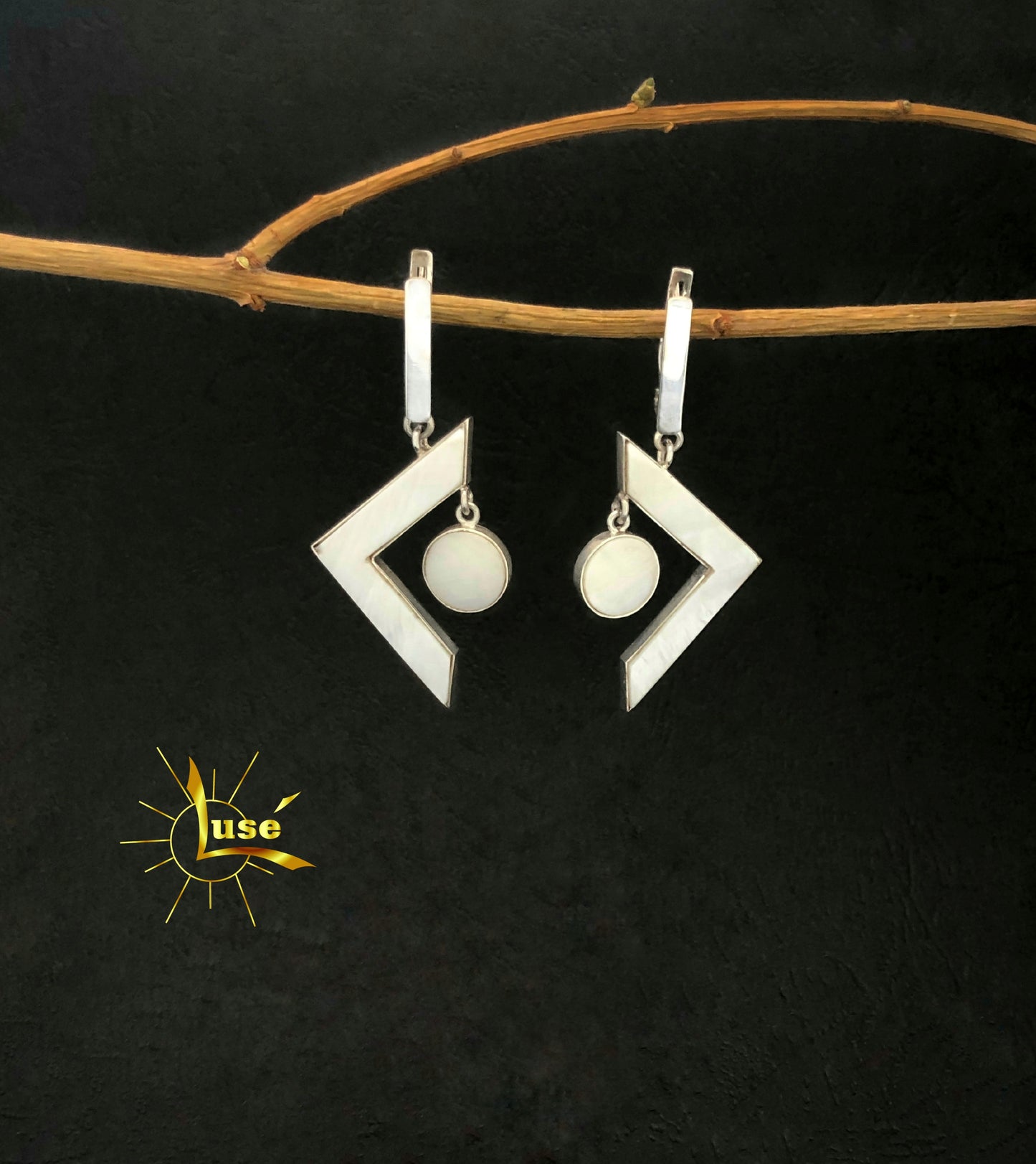 Nacre Silver Earrings