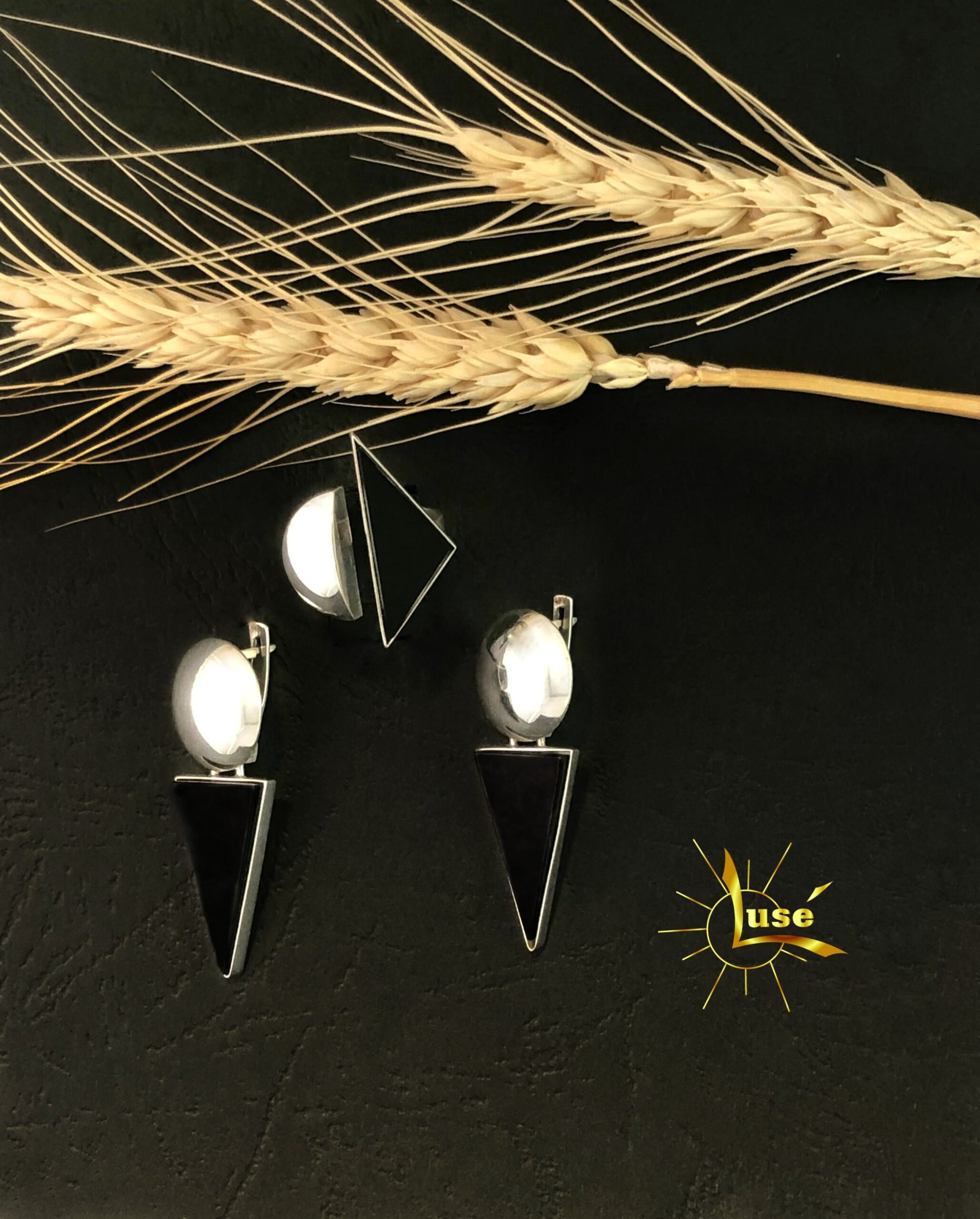 Onyx Silver Jewelry Set