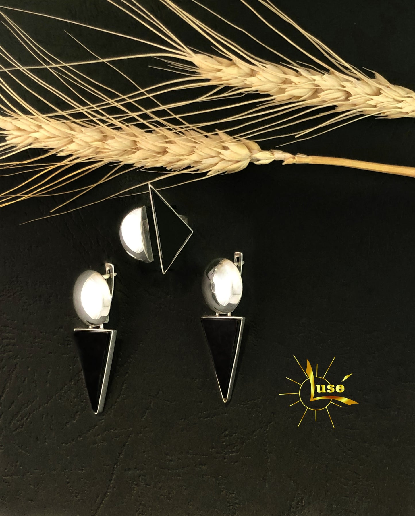 Onyx Silver Jewelry Set