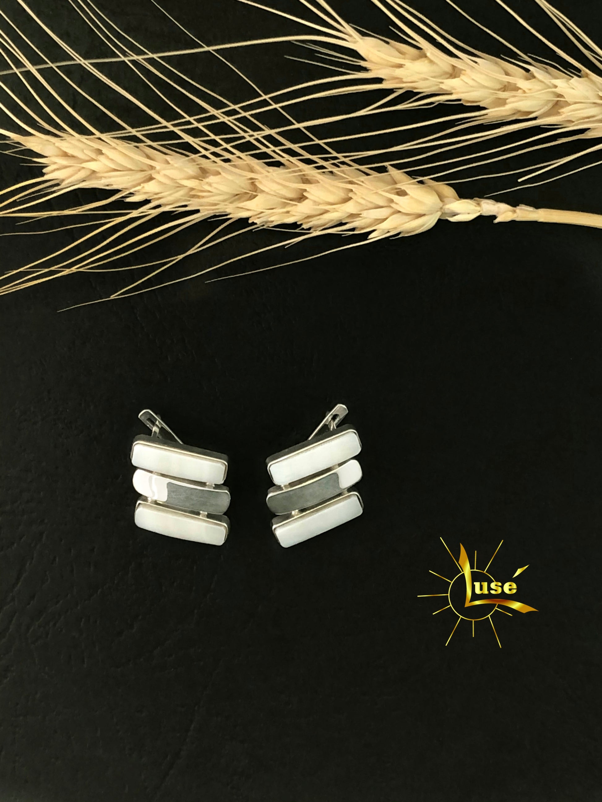 Nacre Silver Earrings
