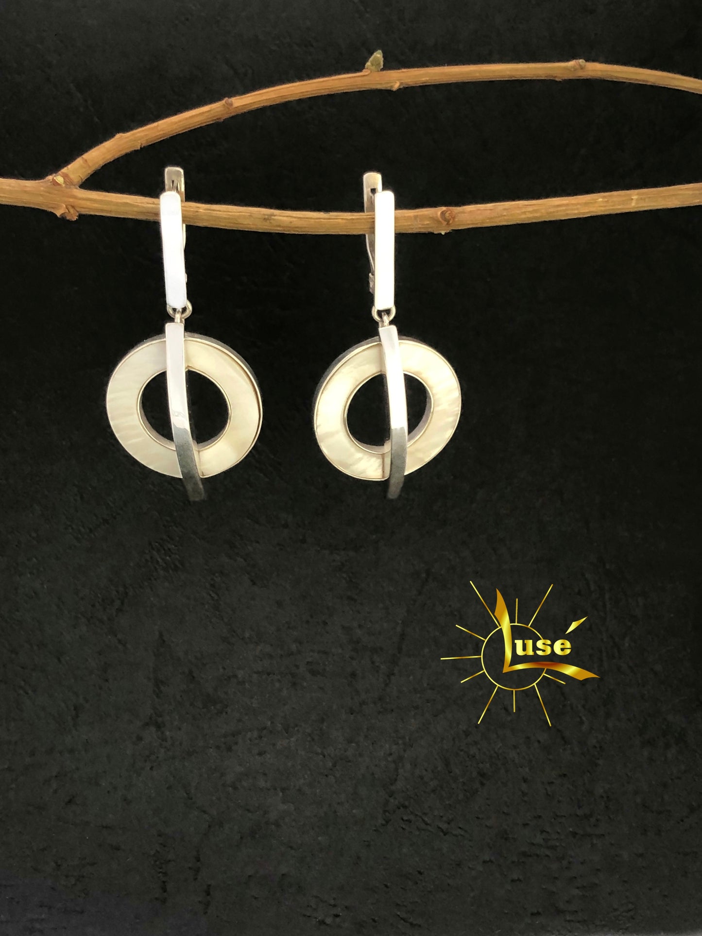 Nacre Silver Earrings