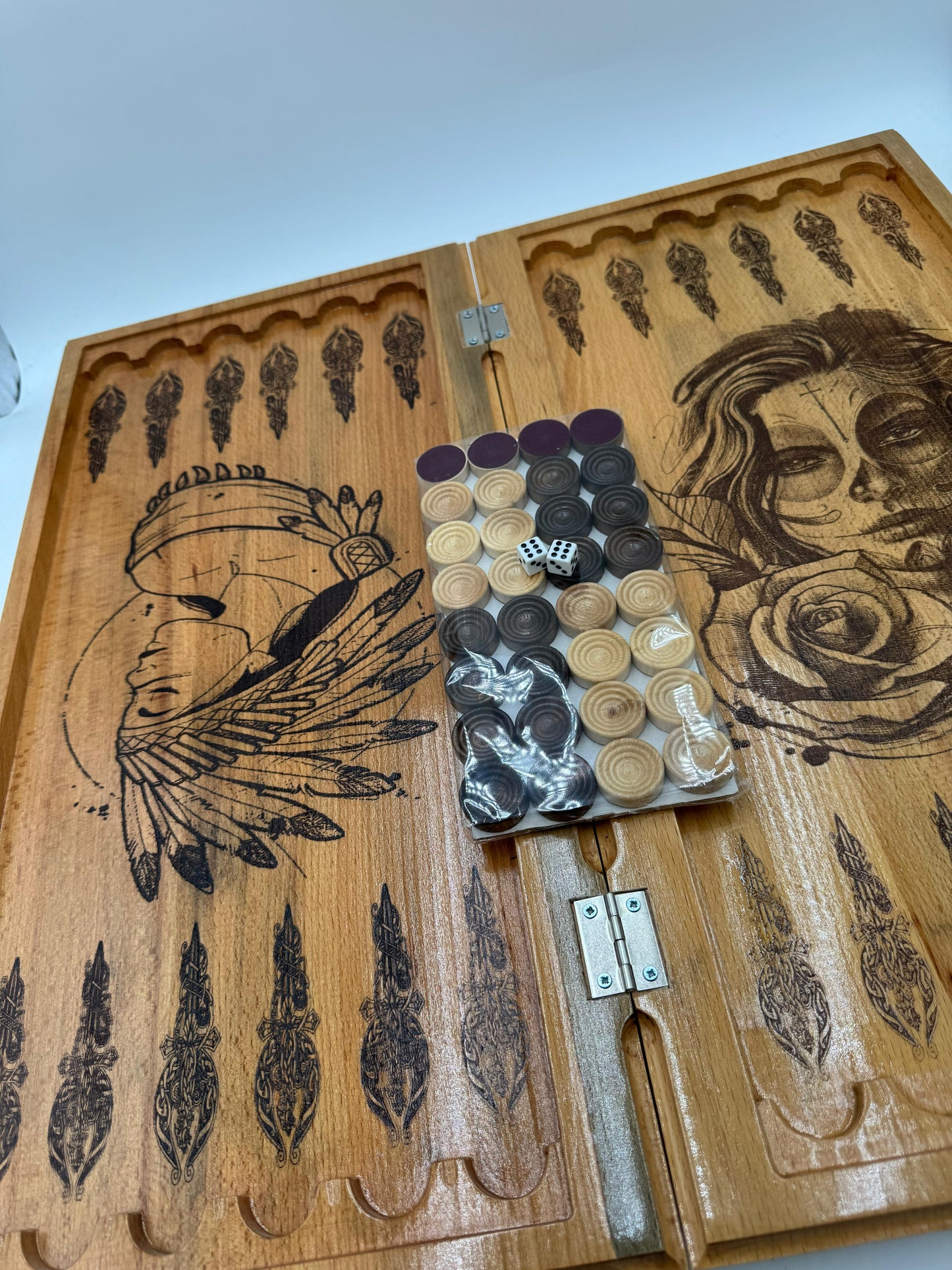 Armenian Handmade Wooden Backgammon - Armenian History (Nardi)  НАРДЫ تخته نرد