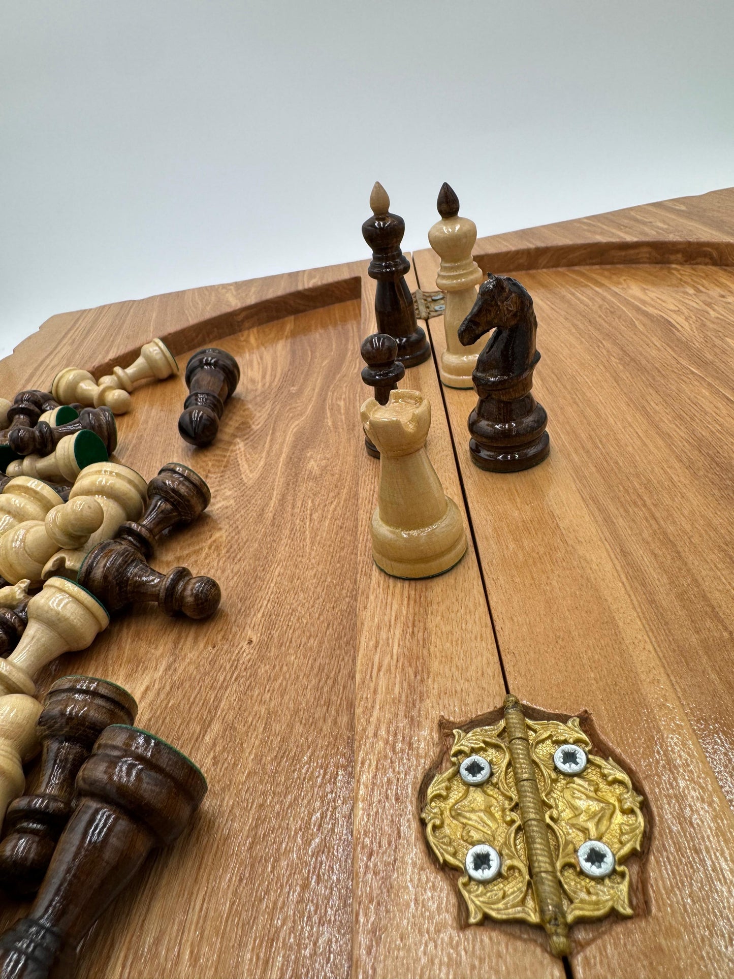 Handmade Folding Wooden Chess Set: Armenian Craftsmanship Շախմատ