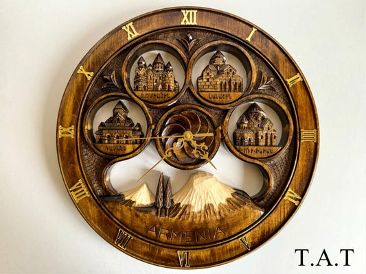 "Ararat" 4 Churches Wall Clock Large