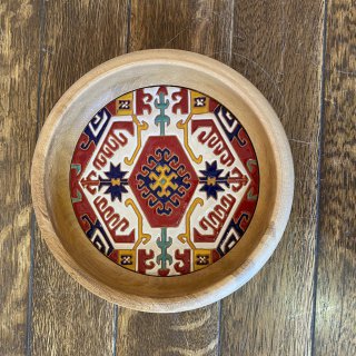 Wooden Plate with Ceramic Tile