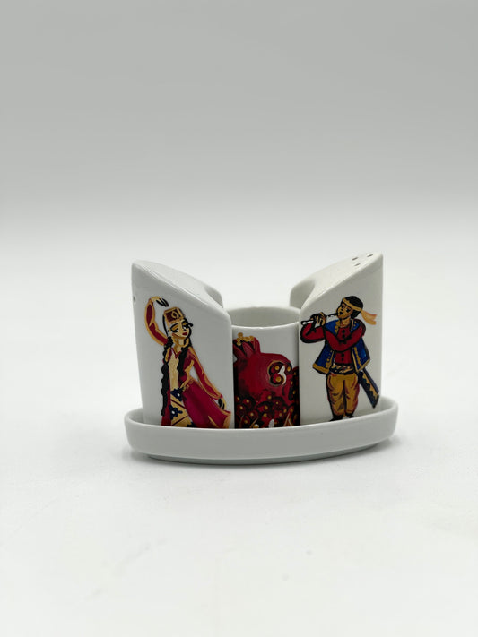 Hand Painted Salt and pepper Set