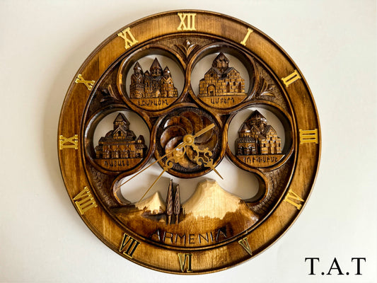 "Ararat" 4 Churches Wall Clock
