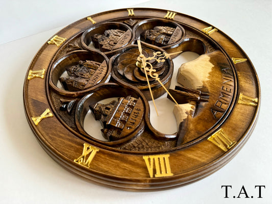 "Ararat" 4 Churches Wall Clock