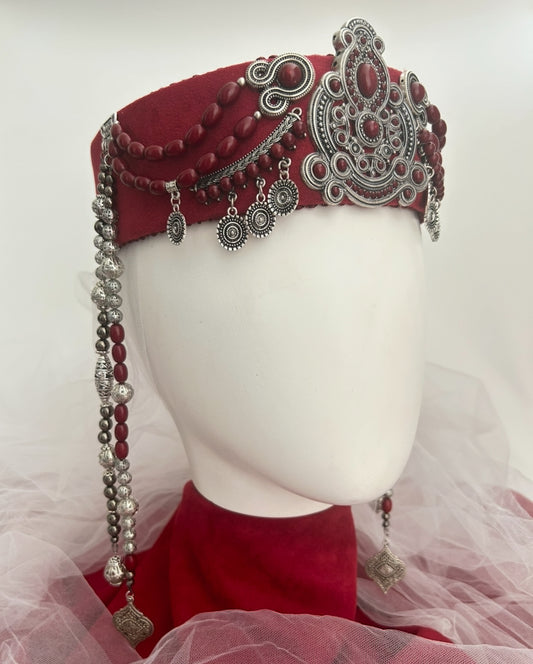 Headdress”The Bordeaux Grace”