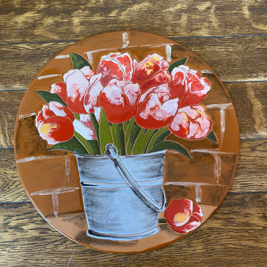 Armenian Decorative Ceramic Cheeseboard