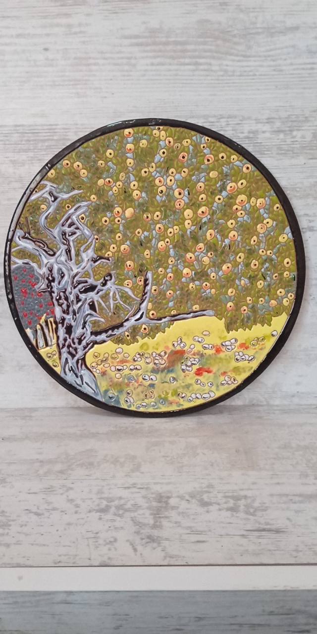 Armenian Decorative Ceramic Cheeseboard