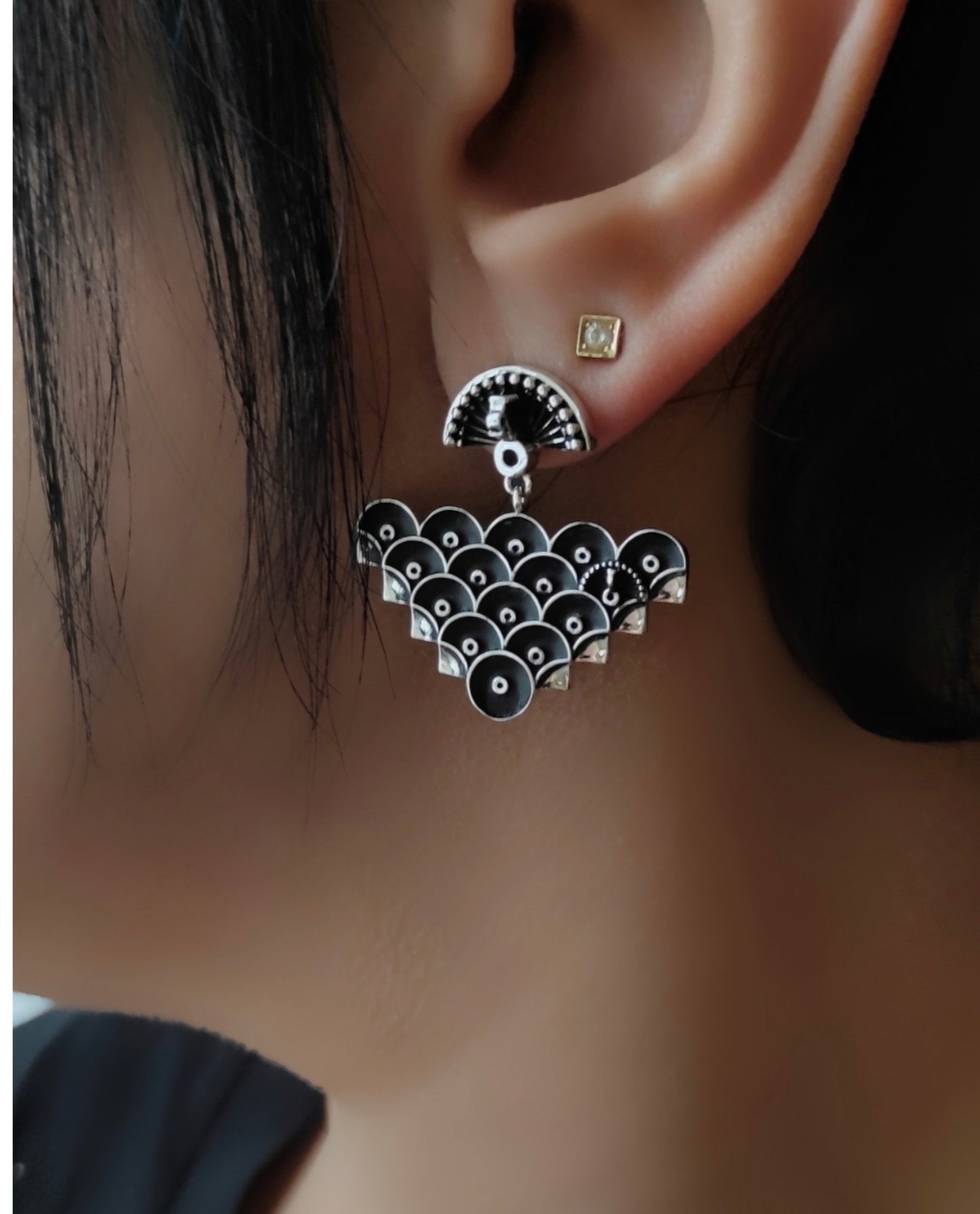 Silver earrings “Cascade”, inspired by one of Yerevan’s most beautiful landmarks.