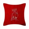 An Armenian embroidered pillow or pillow cover with old Armenian ornaments the portrait of Armenian King Tigran the Great