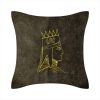 An Armenian embroidered pillow or pillow cover with old Armenian ornaments the portrait of Armenian King Tigran the Great