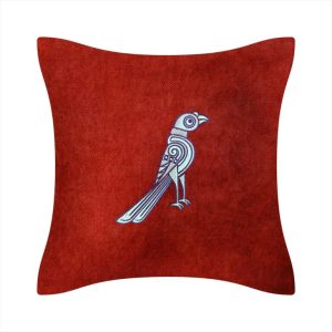 An Armenian embroidered pillow or pillow cover with old Armenian ornaments “Symbol of Bird”
