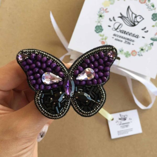 "Purple Butterfly" Brooch