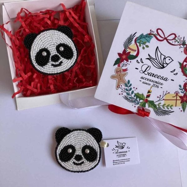 "Panda" Brooch