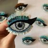 Handmade brooch (pin) Blue Eye