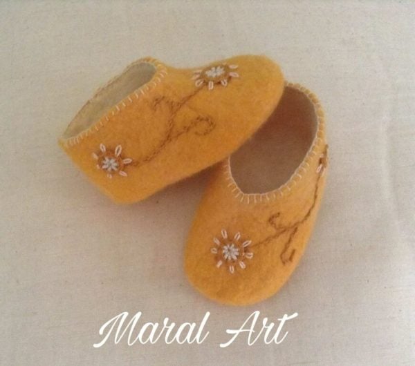 Aintab Embroidery Felt Baby Shoes