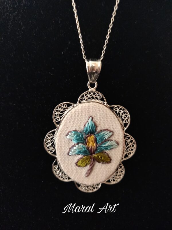 silver necklace.Dikranagerd embroidery