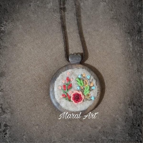 Flower Embroidery Necklace